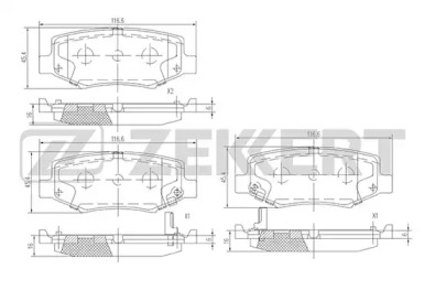 Комплект тормозных колодок (ZEKKERT: BS-2447)