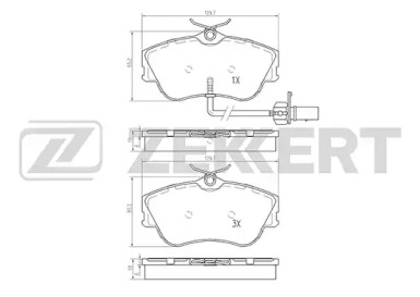 Комплект тормозных колодок (ZEKKERT: BS-2448)