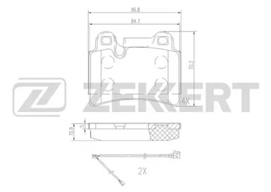 Комплект тормозных колодок (ZEKKERT: BS-2451)