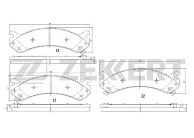 Комплект тормозных колодок (ZEKKERT: BS-2452)