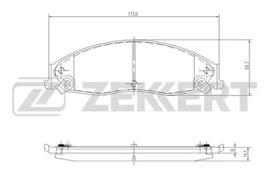 Комплект тормозных колодок (ZEKKERT: BS-2453)