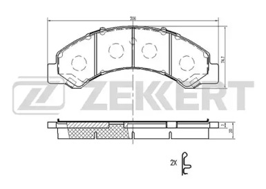 Комплект тормозных колодок (ZEKKERT: BS-2454)