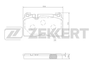 Комплект тормозных колодок (ZEKKERT: BS-2456)