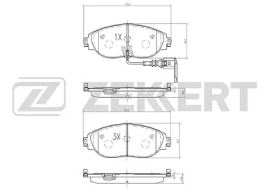 Комплект тормозных колодок (ZEKKERT: BS-2457)