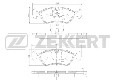 Комплект тормозных колодок (ZEKKERT: BS-2458)