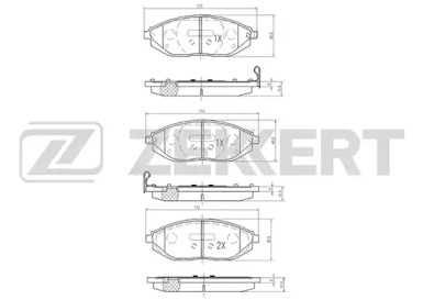 Комплект тормозных колодок (ZEKKERT: BS-2462)