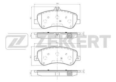 Комплект тормозных колодок (ZEKKERT: BS-2466)