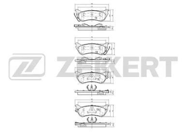 Комплект тормозных колодок (ZEKKERT: BS-2468)