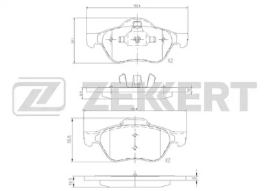 Комплект тормозных колодок (ZEKKERT: BS-2488)