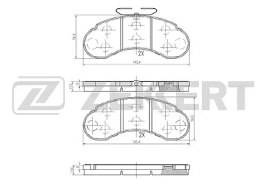 Комплект тормозных колодок (ZEKKERT: BS-2516)