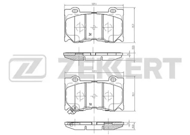 Комплект тормозных колодок (ZEKKERT: BS-2517)