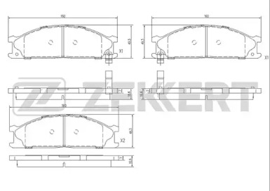 Комплект тормозных колодок (ZEKKERT: BS-2518)