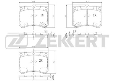 Комплект тормозных колодок (ZEKKERT: BS-2519)