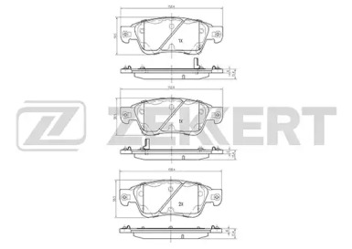 Комплект тормозных колодок (ZEKKERT: BS-2521)