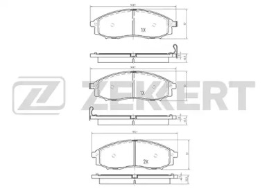 Комплект тормозных колодок (ZEKKERT: BS-2522)