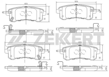 Комплект тормозных колодок (ZEKKERT: BS-2523)