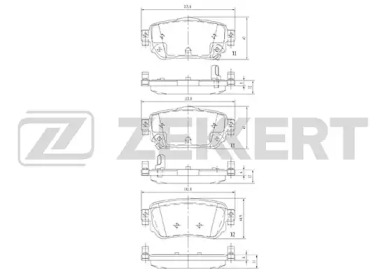 Комплект тормозных колодок (ZEKKERT: BS-2524)