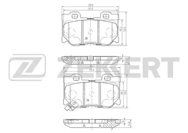 Комплект тормозных колодок (ZEKKERT: BS-2525)