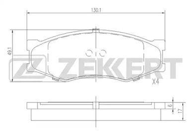 Комплект тормозных колодок (ZEKKERT: BS-2526)