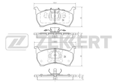 Комплект тормозных колодок (ZEKKERT: BS-2527)