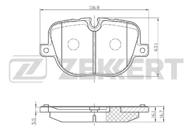 Комплект тормозных колодок (ZEKKERT: BS-2529)