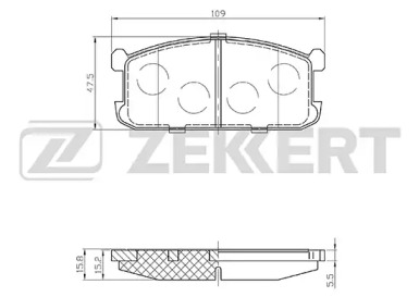 Комплект тормозных колодок (ZEKKERT: BS-2533)