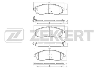 Комплект тормозных колодок (ZEKKERT: BS-2537)