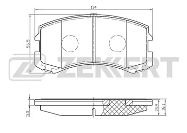 Комплект тормозных колодок (ZEKKERT: BS-2538)