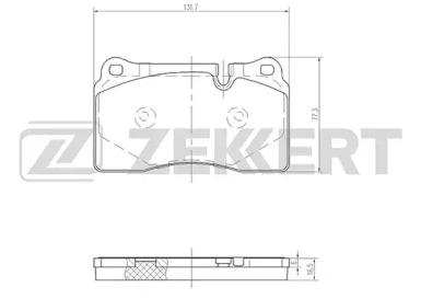 Комплект тормозных колодок (ZEKKERT: BS-2540)