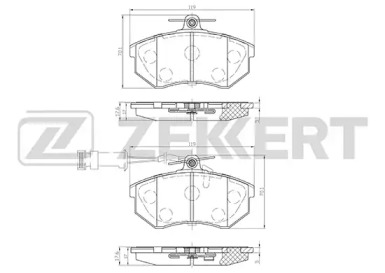 Комплект тормозных колодок (ZEKKERT: BS-2541)