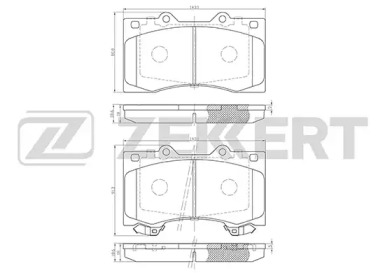 Комплект тормозных колодок (ZEKKERT: BS-2542)