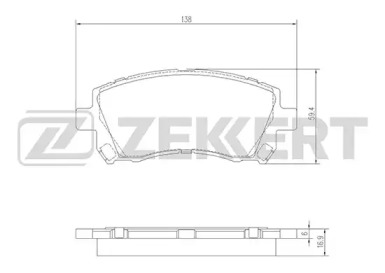 Комплект тормозных колодок (ZEKKERT: BS-2580)