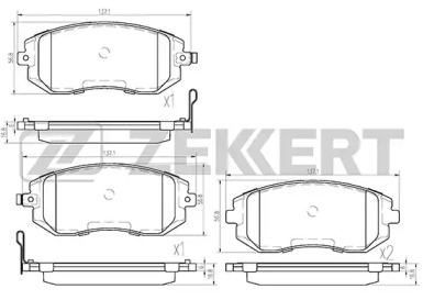 Комплект тормозных колодок (ZEKKERT: BS-2585)