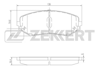 Комплект тормозных колодок (ZEKKERT: BS-2620)