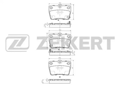 Комплект тормозных колодок (ZEKKERT: BS-2702)