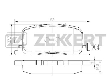 Комплект тормозных колодок (ZEKKERT: BS-2705)