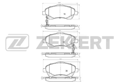 Комплект тормозных колодок (ZEKKERT: BS-2711)