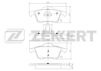 Комплект тормозных колодок (ZEKKERT: BS-2759)