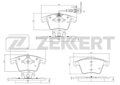 Комплект тормозных колодок (ZEKKERT: BS-2797)