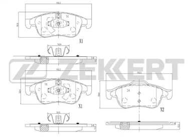 Комплект тормозных колодок (ZEKKERT: BS-2800)