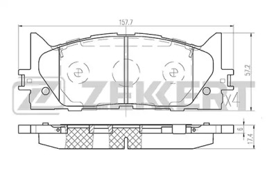 Комплект тормозных колодок (ZEKKERT: BS-2804)