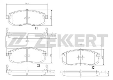 Комплект тормозных колодок (ZEKKERT: BS-2806)