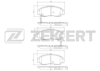 Комплект тормозных колодок (ZEKKERT: BS-2807)