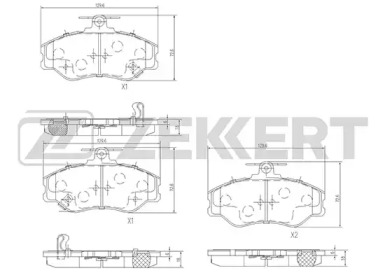 Комплект тормозных колодок (ZEKKERT: BS-2808)