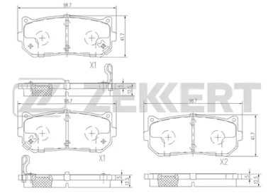 Комплект тормозных колодок (ZEKKERT: BS-2809)