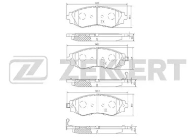 Комплект тормозных колодок (ZEKKERT: BS-2810)