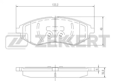 Комплект тормозных колодок (ZEKKERT: BS-2812)