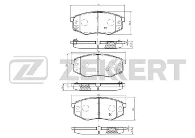 Комплект тормозных колодок (ZEKKERT: BS-2815)