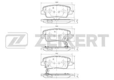 Комплект тормозных колодок (ZEKKERT: BS-2818)