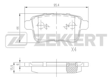 Комплект тормозных колодок (ZEKKERT: BS-2819)